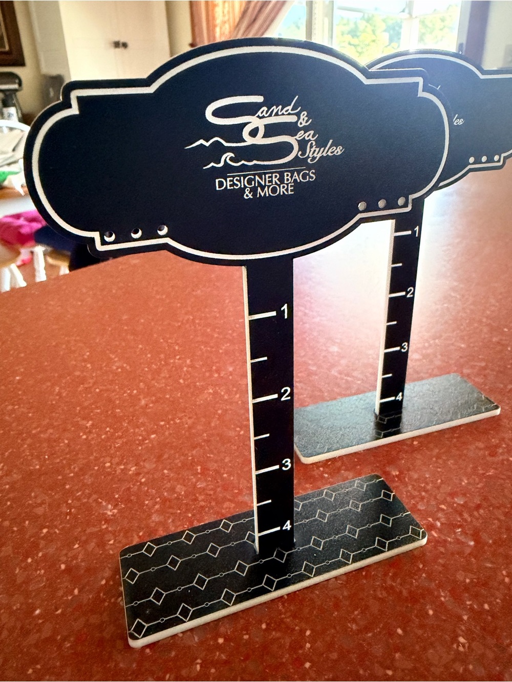 2 Personalized Handcrafted by me: Wood Earring Displays Made To Order